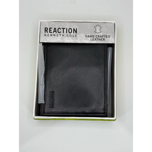 NEW Kenneth Cole Reaction Men's Genuine Leather Flip Wing Wallet - Picture 8 of 10